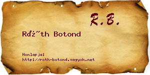 Róth Botond névjegykártya